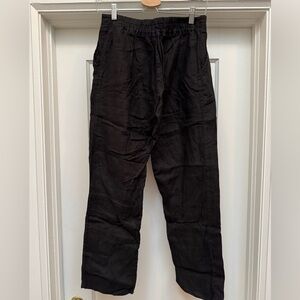 Blueberry Italia | Women's Black Linen Pants